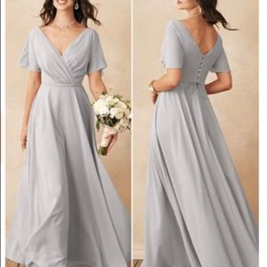 AW Bridal Light Silver bridesmaids Dress